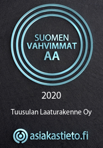 Suomen Vahvimmat AA 2020 -sertifikaatti, Tuusulan Laaturakenne Oy, asiakastieto.fi